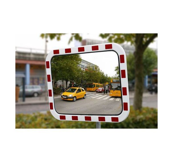 Miroir routier multi-usages UNI SIG - Avec bandes réfléchissantes - Dan Mirror