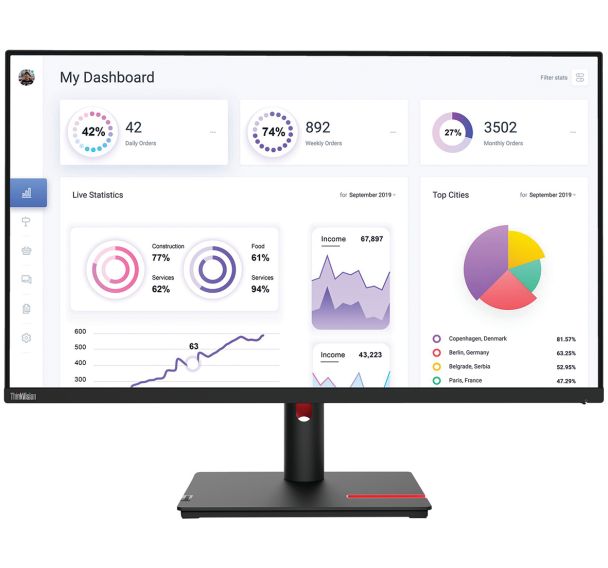 Ecran PC 31.5'' ThinkVision T32p-30 - Lenovo