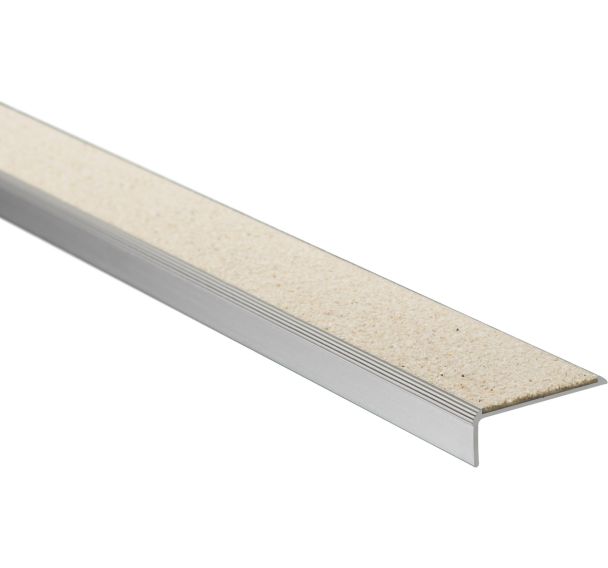 Nez de marche cornière minéral Proople - 59x20x3000mm - Wattelez