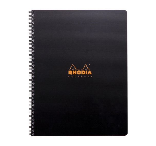 Notebook Rhodiactive 90g RI A4+ 160p L+MC mcrprf. 9tr règle pp +6 m-p reposit - Lot de 5