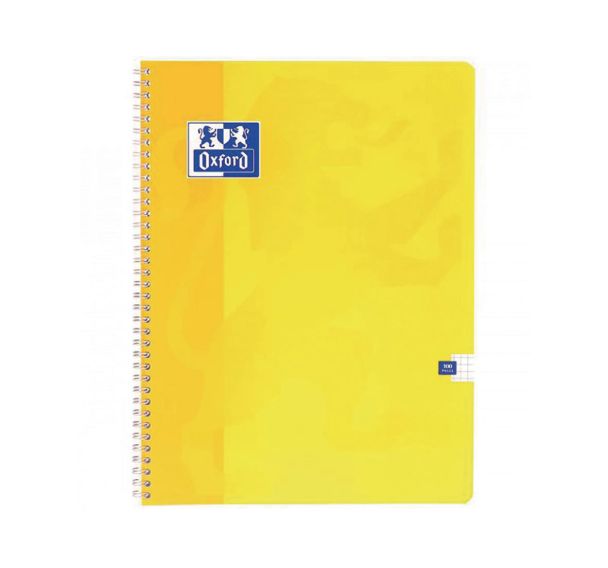 OXFORD Cahier Color Life 24x32cm Petits Carreaux 5mm 100 Pages Reliure Intégrale Couverture Carte Coloris Assortis
