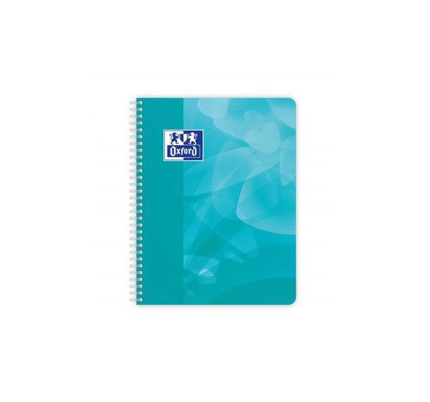 OXFORD Cahier Lagoon 17x22cm Petits Carreaux 5mm 100 Pages Reliure Intégrale Couverture Polypro Coloris Assortis