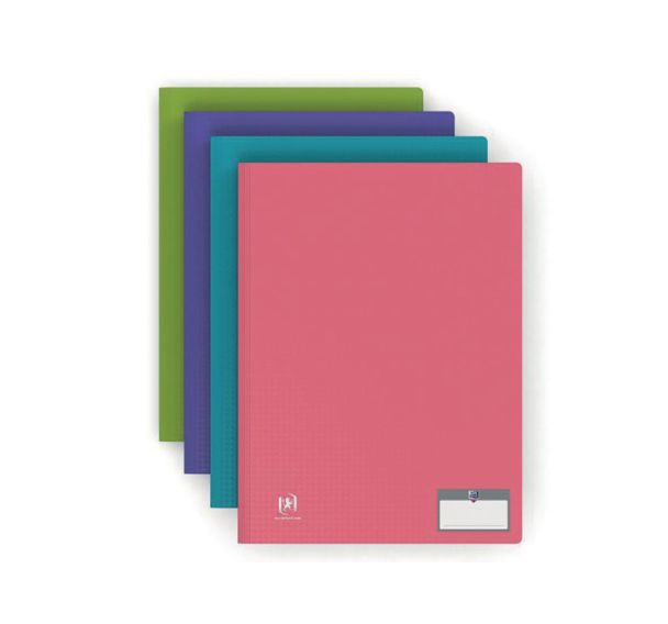 OXFORD Protège-Documents Memphis A4 40 vues / 20 pochettes Couverture Polypro Coloris Assortis