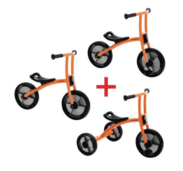 PACK ECO Kimouv : tricycle + draisienne + vélo