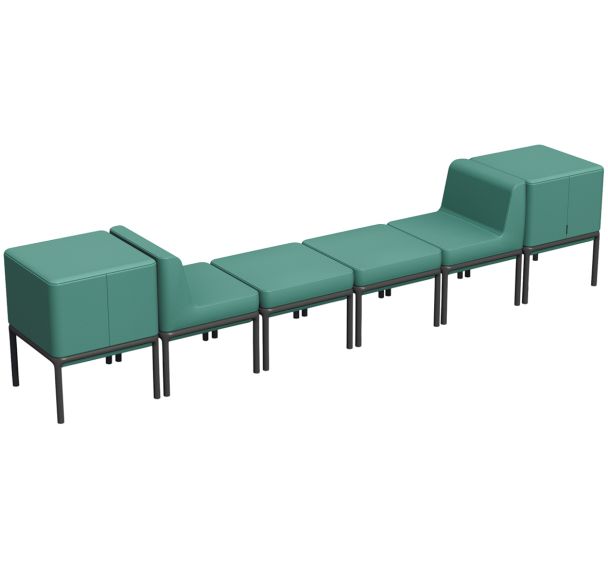 Pack 6 sièges Lotua enduit PVC Ginkgo _ - Sokoa