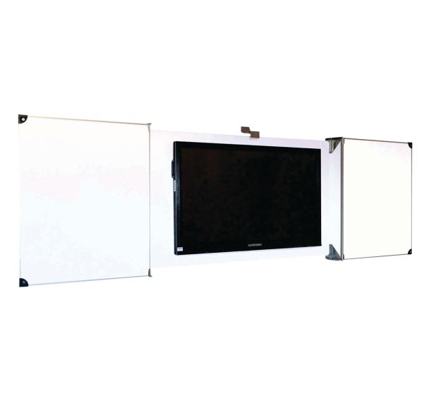 Pack Ecran - support mural - 2 volets émaillés blancs - Clevertouch