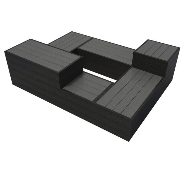Pack assise modulable Cube 6 modules plastique recyclé - Espace Urbain