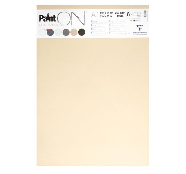 PaintON assorti 12 feuilles 250g A1 ass.6x2