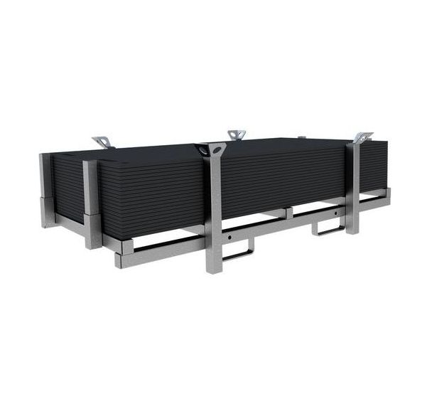 Palette empilable pour tapis de sol