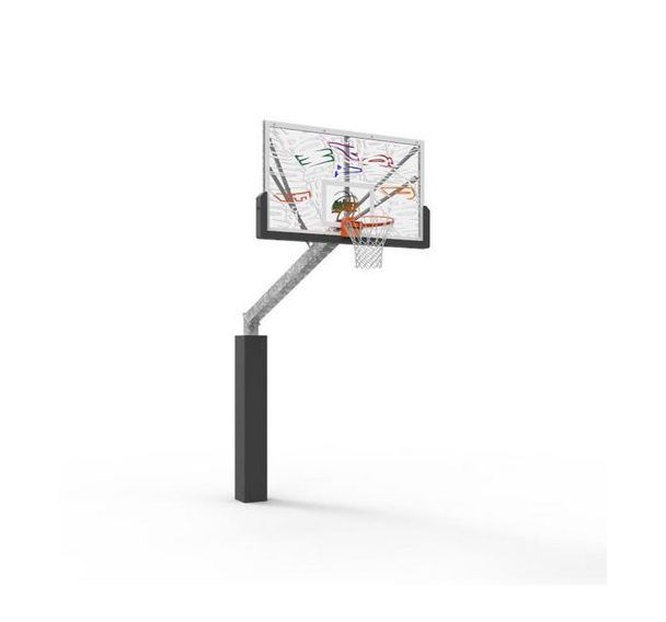 Panier basket 3x3 fixation sol hauteur 3,05m déport 2,25m Daomey FFBB