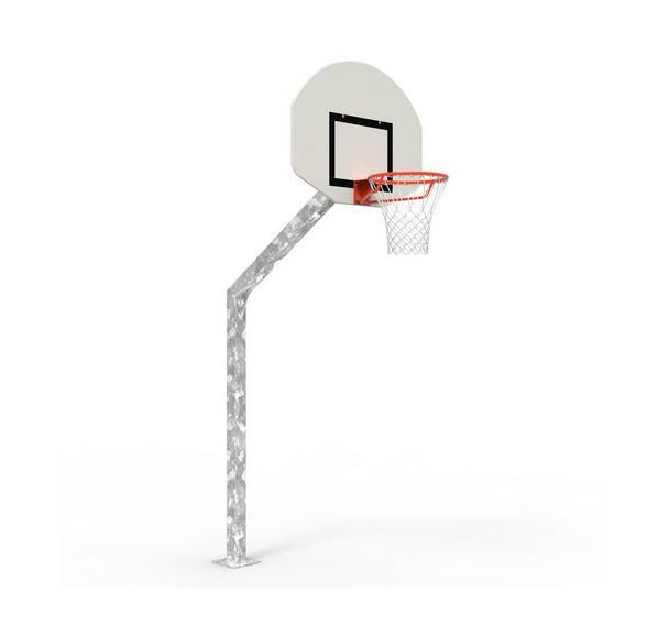 Panier basket fixation sol hauteur fixe déport 1,2m Metaluplast
