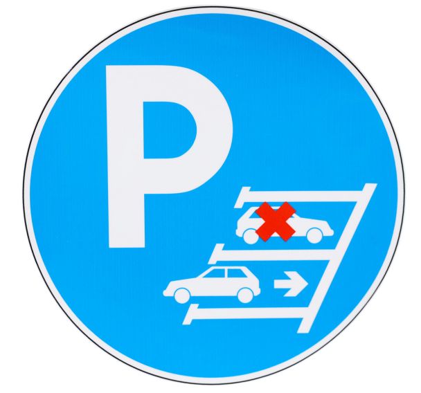 Panneau - Stationnement marche arrière - Adhésif - Manutan EXPERT