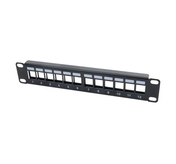Panneau 10'' 1U 12 ports keystone