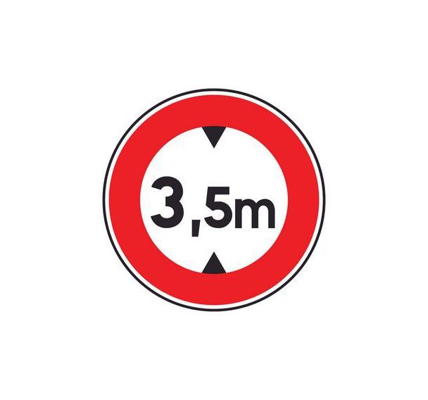 Panneau B12 Limitation de hauteur à 2 m classe 2 - Aximum