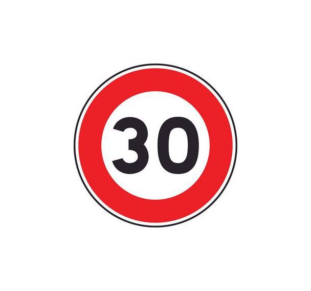 Panneau B14 30 Limitation de vitesse 30 km/h classe 2 - Aximum