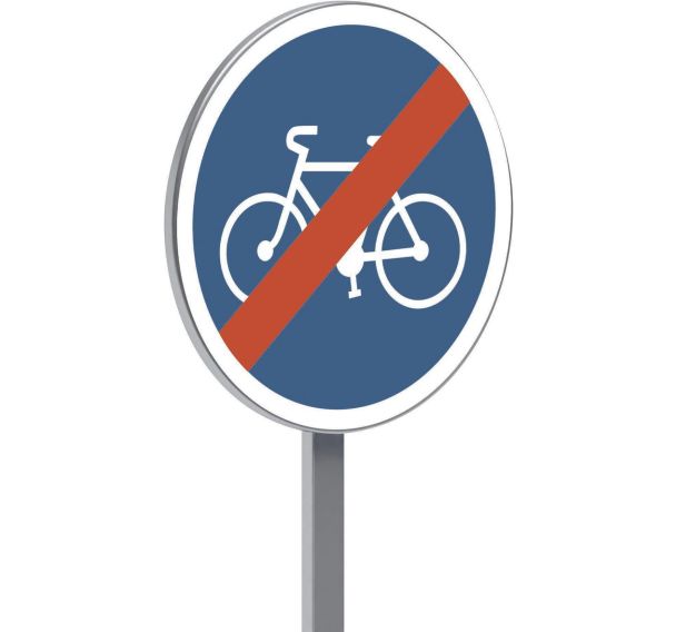 Panneau B40 fin piste ou banobligatoire pour cycle - Taliaplast