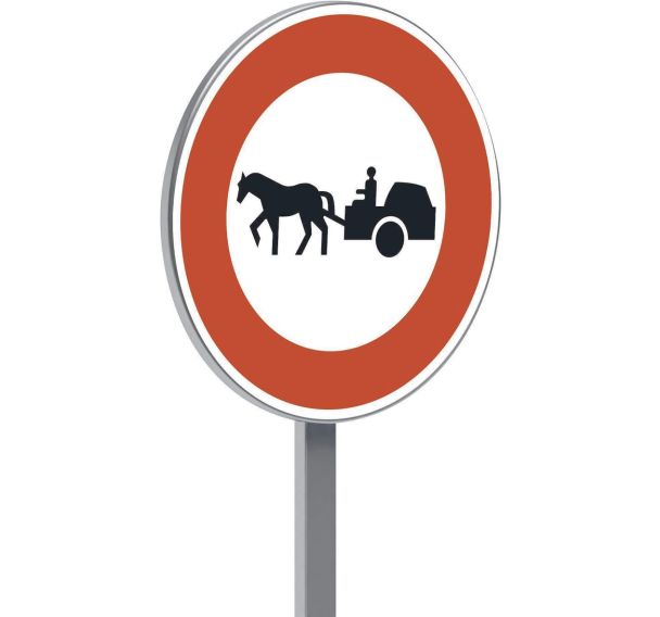 Panneau B9c accès interdit aux véhicules traction animale - Taliaplast
