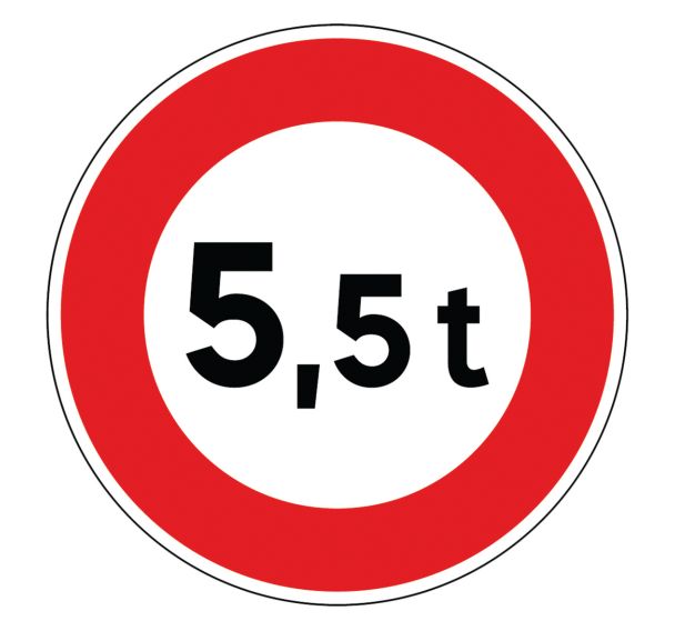 Panneau BK12 Interdit véhicule PTAC - 3,5 T