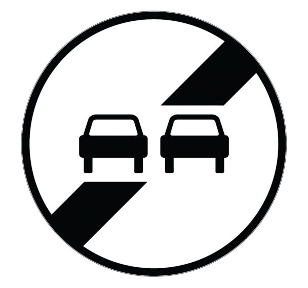 Panneau BK34 Fin d'interdiction de dépasser