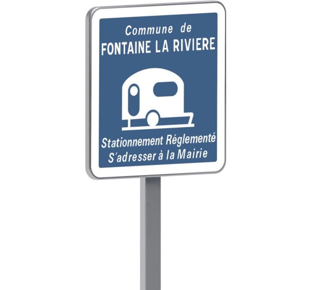 Panneau C23 stationnement pour caravannes et camping car - Taliaplast