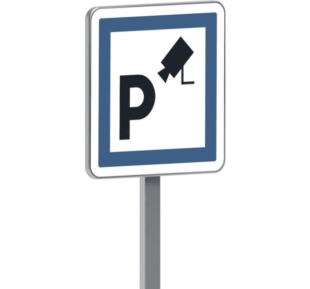 Panneau CE9 parc stationnement sous videosurveillance - Taliaplast