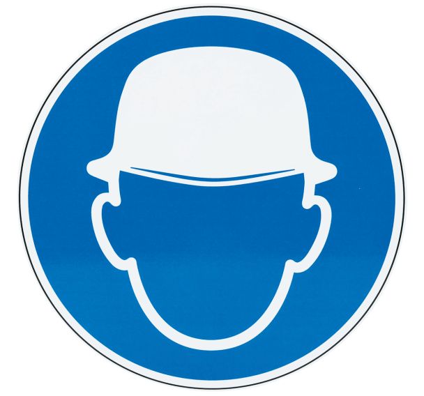 Panneau Casque de protection obligatoire Aluminium 300 mm