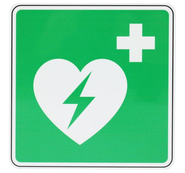 Panneau Défibrillateur automatisé externe Alu 200x200 mm
