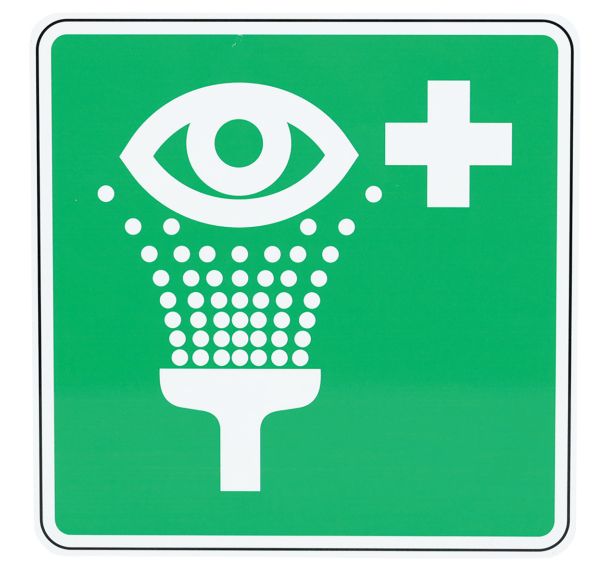 Panneau Equipement de rinçage des yeux - PVC - Manutan Expert