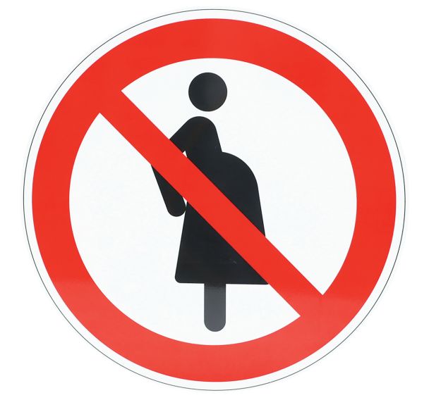 Panneau Interdit aux femmes enceintes aluminium - Manutan Expert