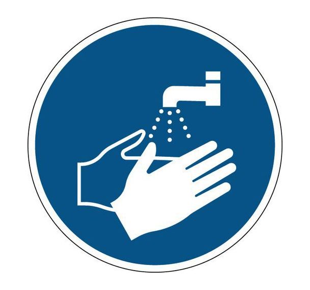 Panneau:Lavage des mains obligatoire 200 mm