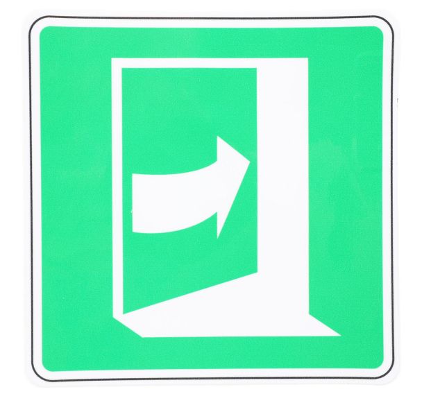 Panneau Porte ouverture côté droit  Adhésif  120x120 mm