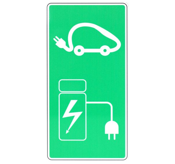 Panneau Recharge voiture électrique vert - Aluminium - Manutan Expert