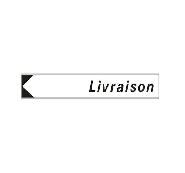 Panneau adressage Livraison - 600 x 120 mm