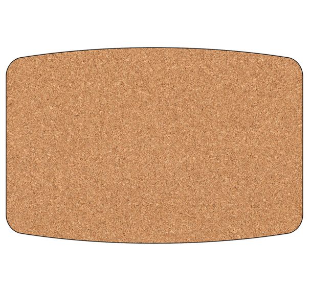 Panneau affichage polyester décor liège forme brioche 60 x 100 cm - Ulmann
