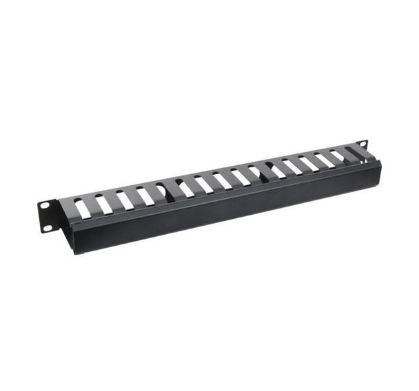 Panneau ajouré guide câbles 1U 19'' avec couvercle