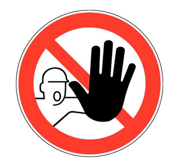 Panneau d'interdiction - ''Entrée interdite aux personnes non autorisées'' - Adhésif