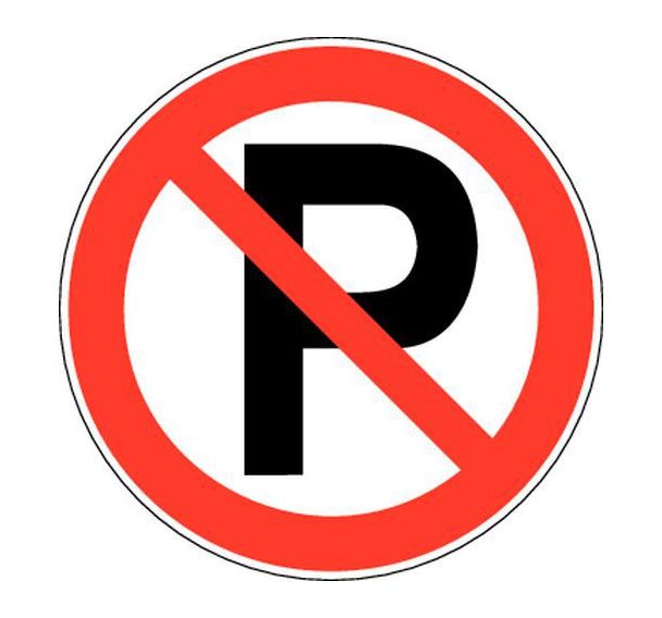 Panneau d'interdiction Msg:Parking int Dia:20 cm