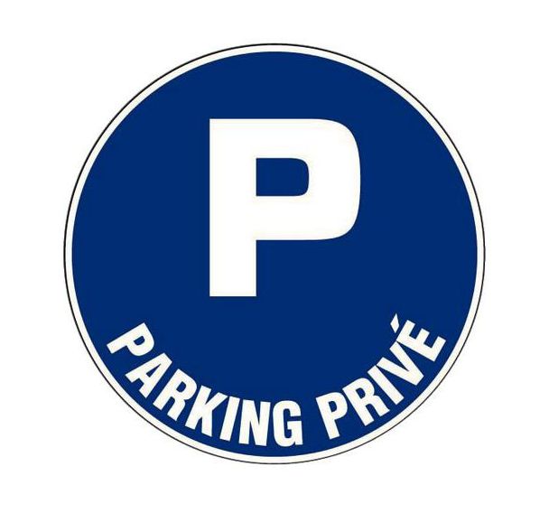Panneau d'obligation - "Parking" (rond) - Rigide