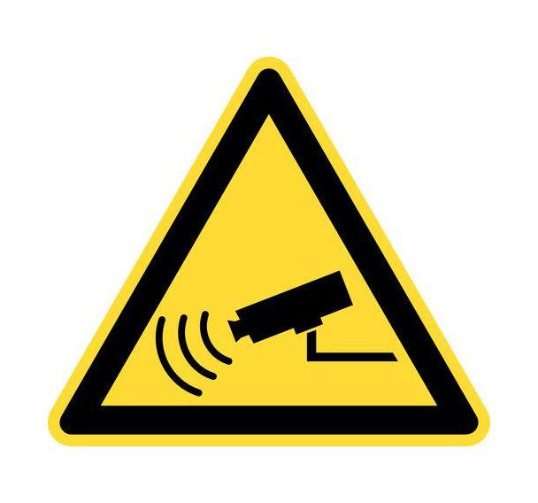 Panneau de danger Msg:Surveillanc Mat.:Polypropyl