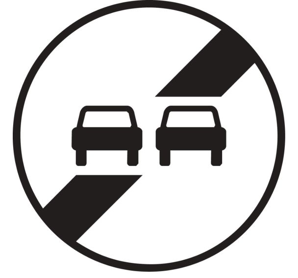 Panneau de signalisation - B34 - Fin d'interdiction de dépasser