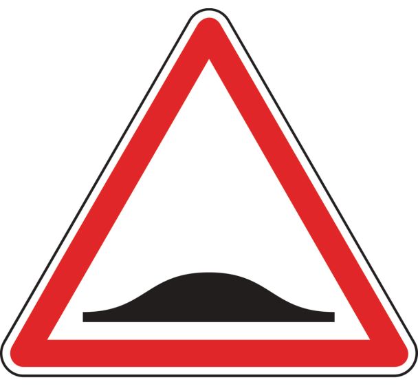Panneau de signalisation de danger - A2b - Ralentisseur de type dos d'âne