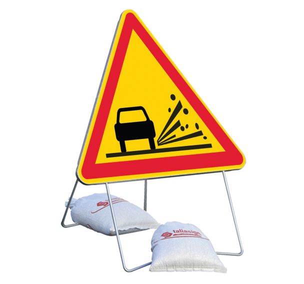 Panneau de signalisation temporaire de chantier - AK22 - Graviers