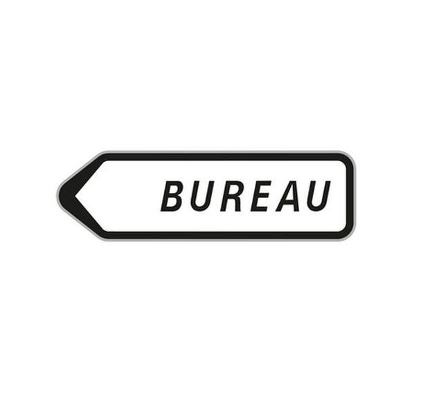 Panneau directionnel Bureau 800x250 mm - Aximum