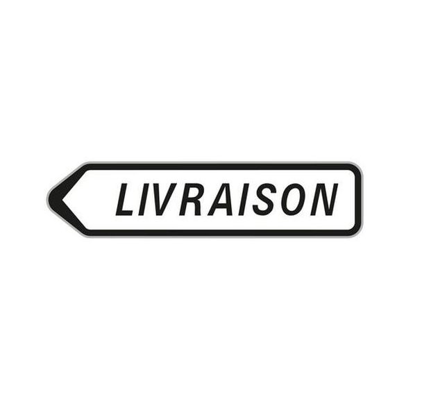 Panneau directionnel livraison 1000x250 mm - Aximum