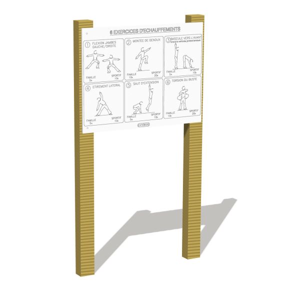 Panneau échauffement sur poteaux