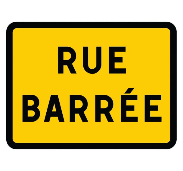 Panneau indication chantier important type KC1