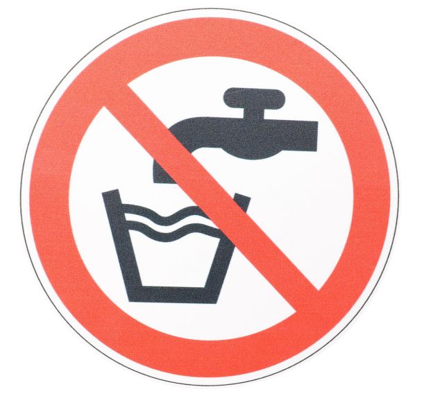 Panneau interdiction - Eau non potable - PVC - 100 mm
