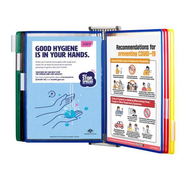 Panneau mural antimicrobien A4 - 10 poches