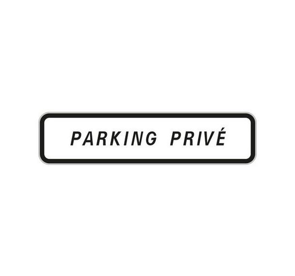Panneau parking privé 1000x250 mm - Aximum
