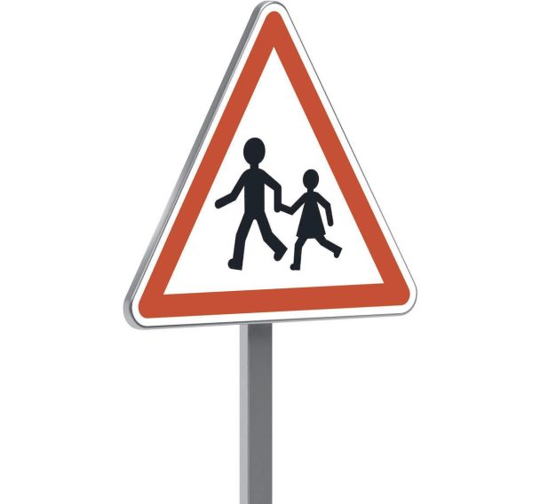 Panneau permanent A13a endroit fréquenté par les enfants - Taliaplast